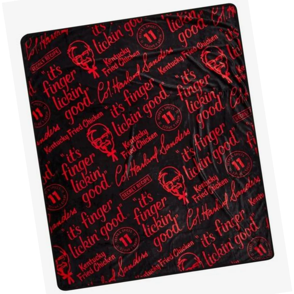 NEW KFC Icons Allover Print Fleece Throw - BoxLunch, 45